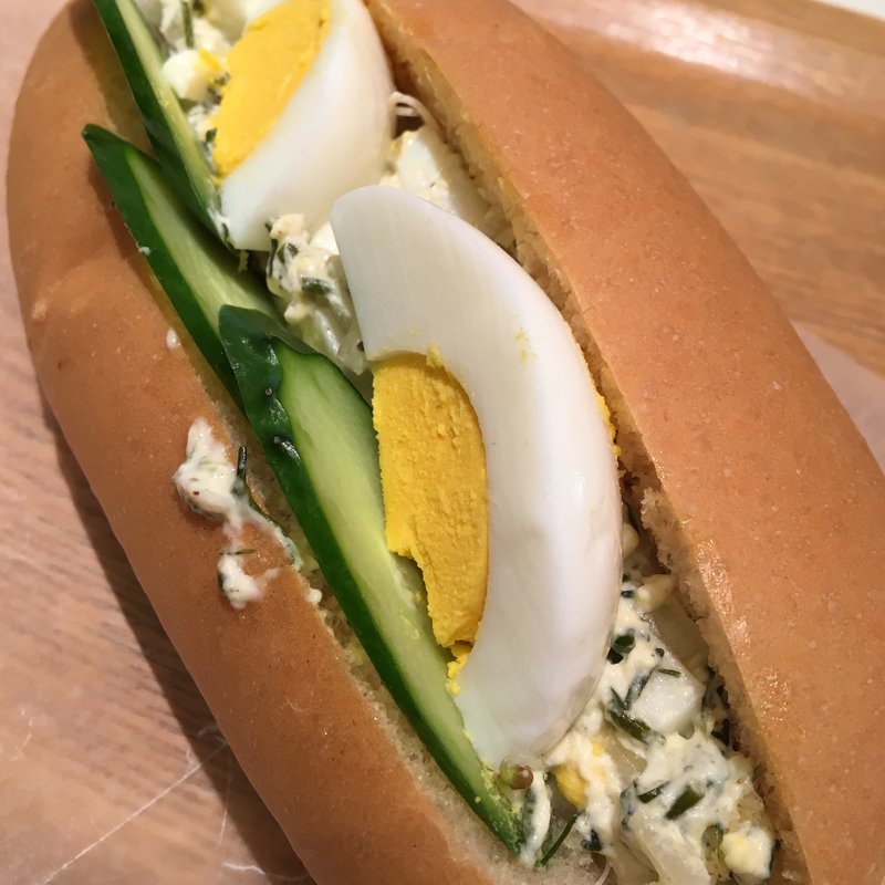 アカモク入りの卵サンド(みのりカフェ 三越銀座店)