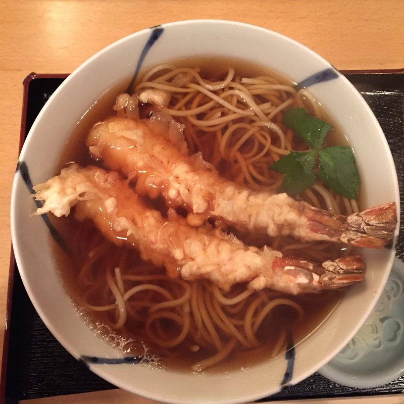 天婦羅蕎麦（海老2本）(手打蕎麦 松永)