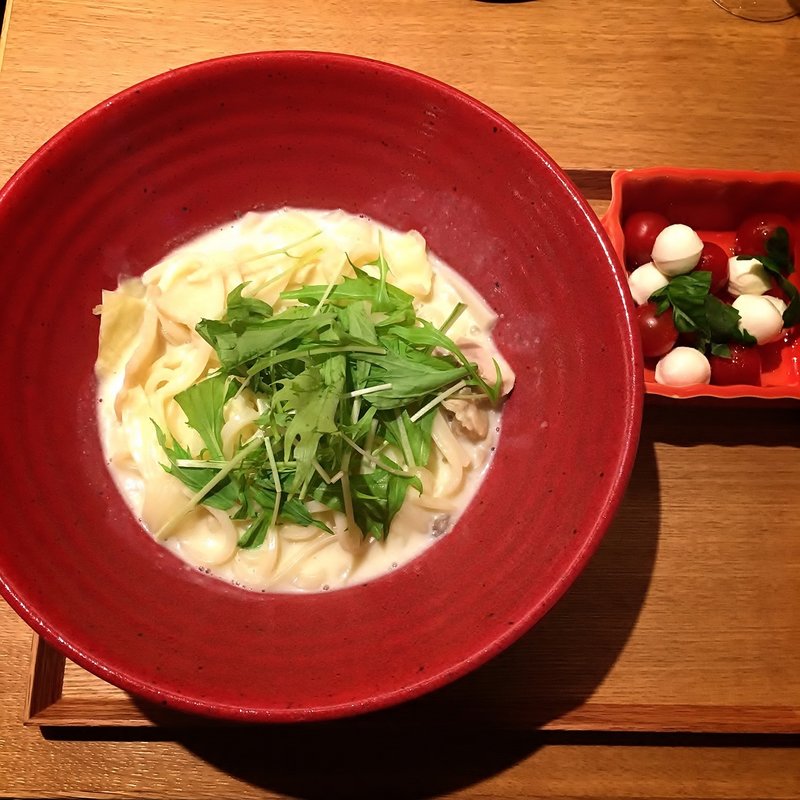 きのこ蒸し鶏の豆乳クリームうどん(Cセット)(COTO-COTO茶寮 新宿ミロード店)