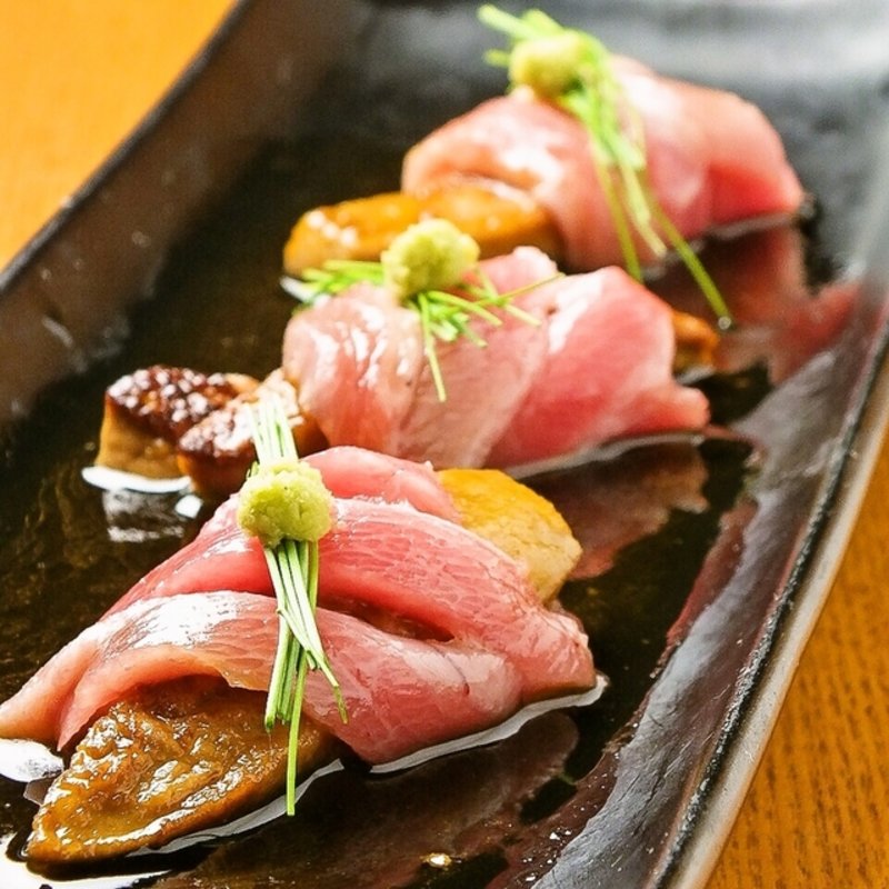 牡丹鱧と本マグロのお造り(魚竹 渋谷桜丘町 )