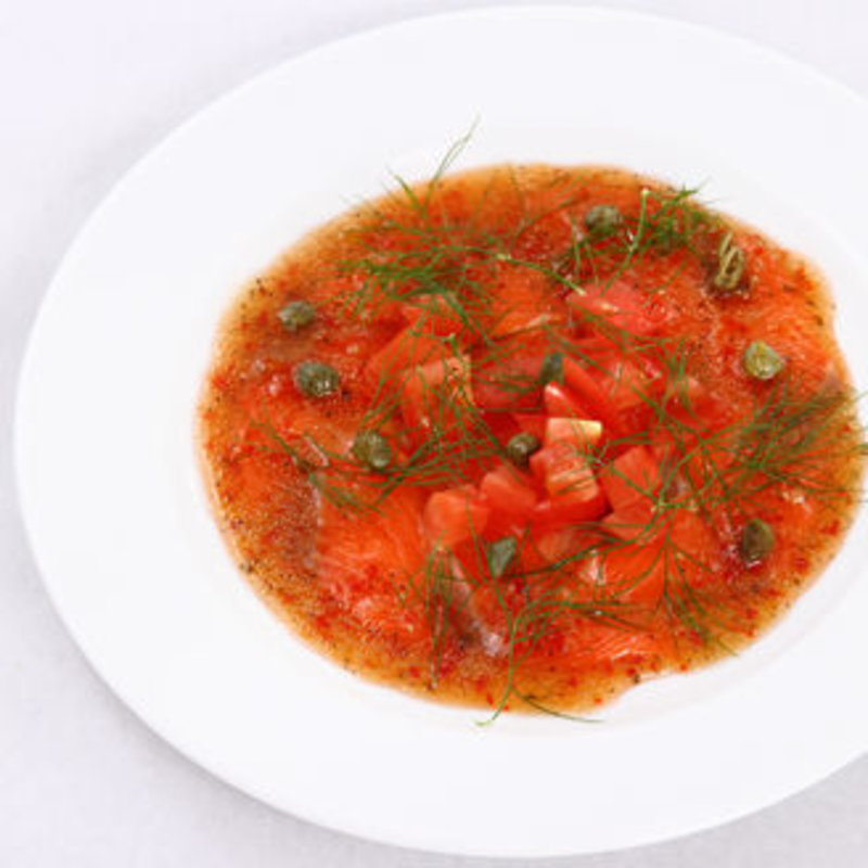 大トロサーモンのカルパッチョ～香味トマトソース～(Solare （-ソラーレ-）)