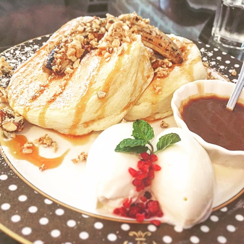 キャラメル&ナッツのふわふわパンケーキ(Cafe del SOL)