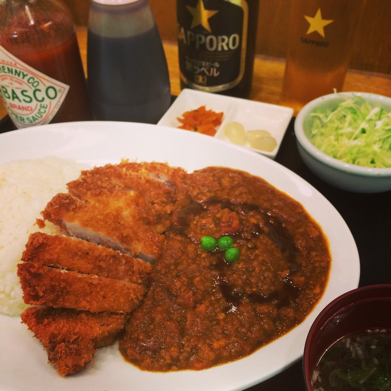 厚切りもち豚カツカレー(麺奏 ハモニカ)
