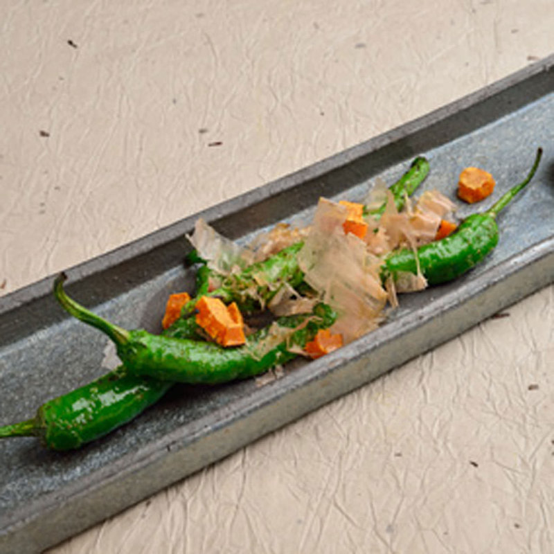 ししとうのグリル　からすみ添え(WASHOKU錦繍楼 （ワショクキンシュウロウ）)