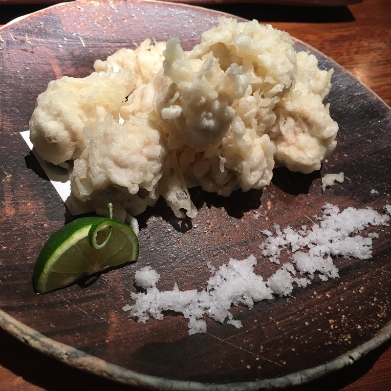 白子の天ぷら(ぽつらぽつら )