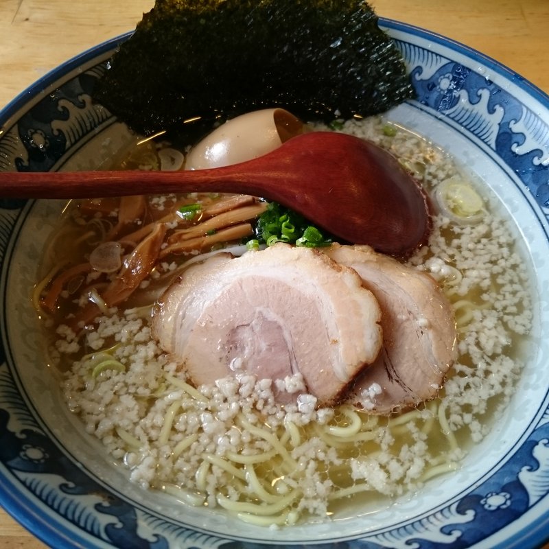 塩らーめん ＋ 味付け玉子 （ 細麺 ・ こってり ）(らーめん殿)