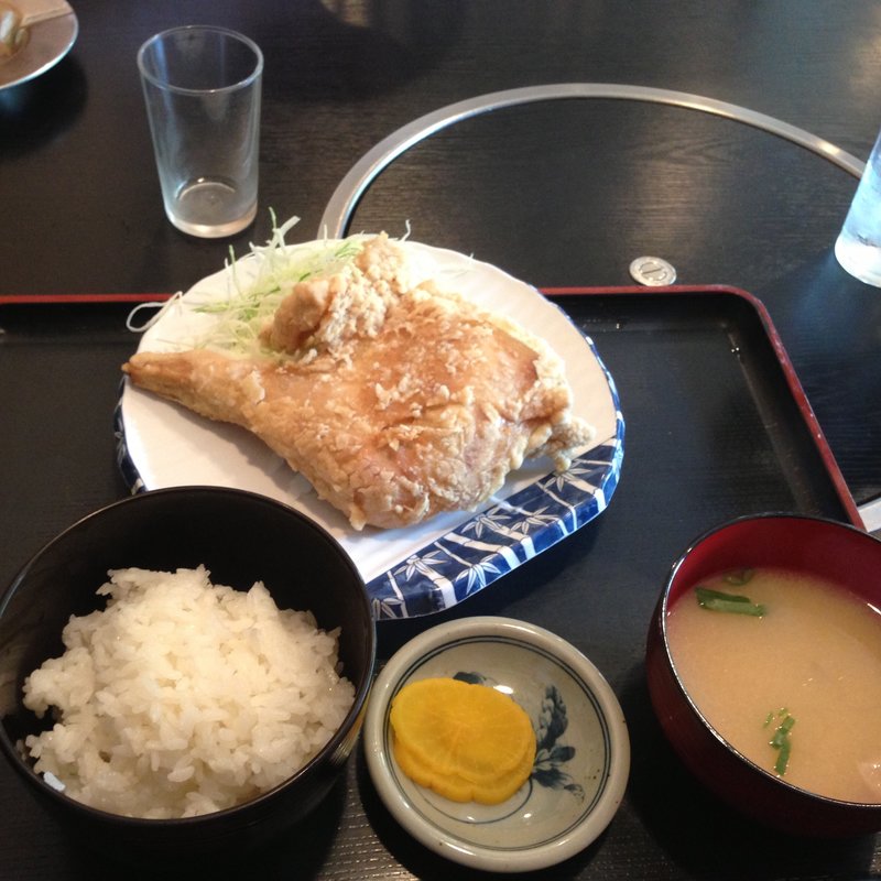 から揚げ定食(もも)(天神丸福)
