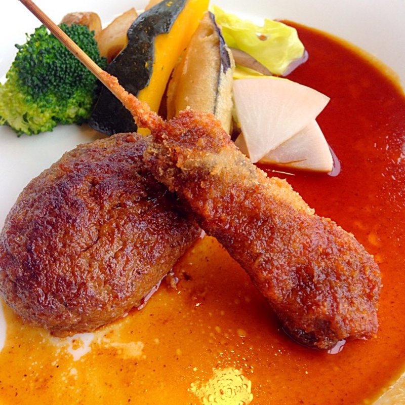 ハンバーグと近江牛串カツランチ(近江牛レストラン ティファニー )