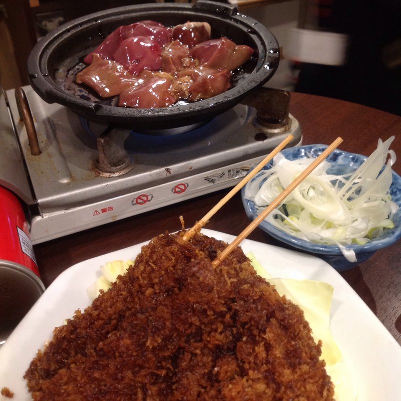 レバーかつと肝焼き(肝屋)