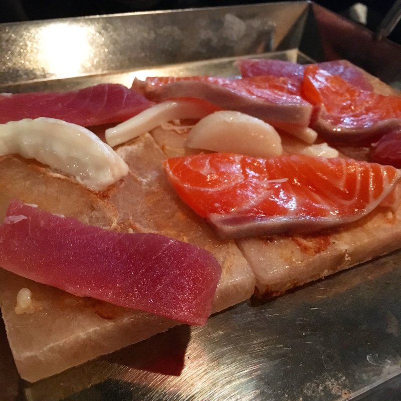 刺身の岩塩焼(あみたつ 矢口亭 )