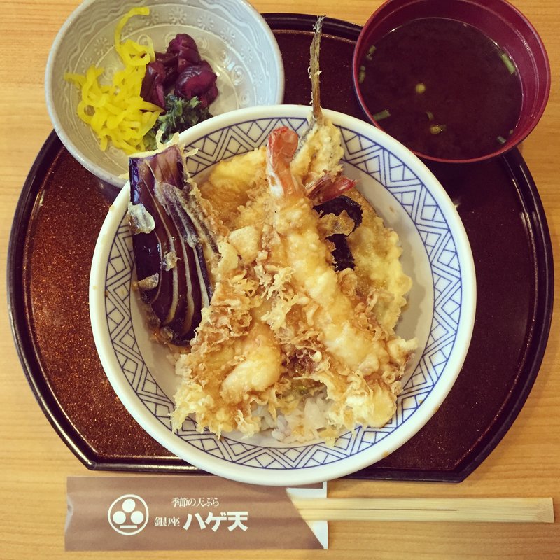 天丼(季節の天ぷら銀座 ハゲ天 伊勢丹会館 )