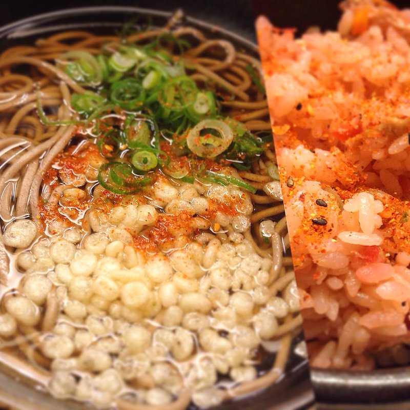 そば、かやくご飯(南海そば 天王寺店)