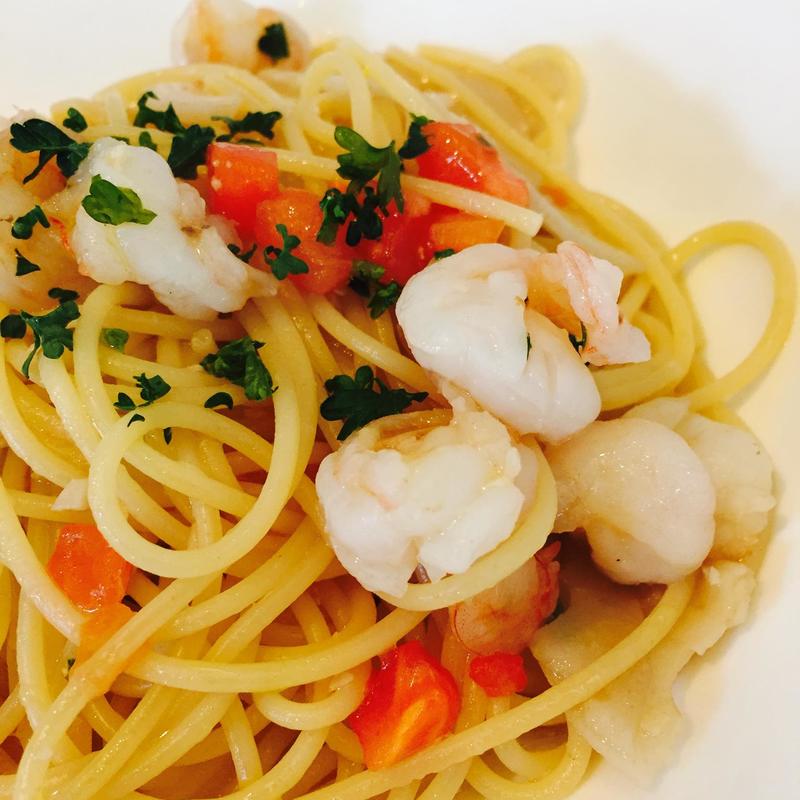 エビとレンコンのアンチョビソース(イル・ヴィナイオ)