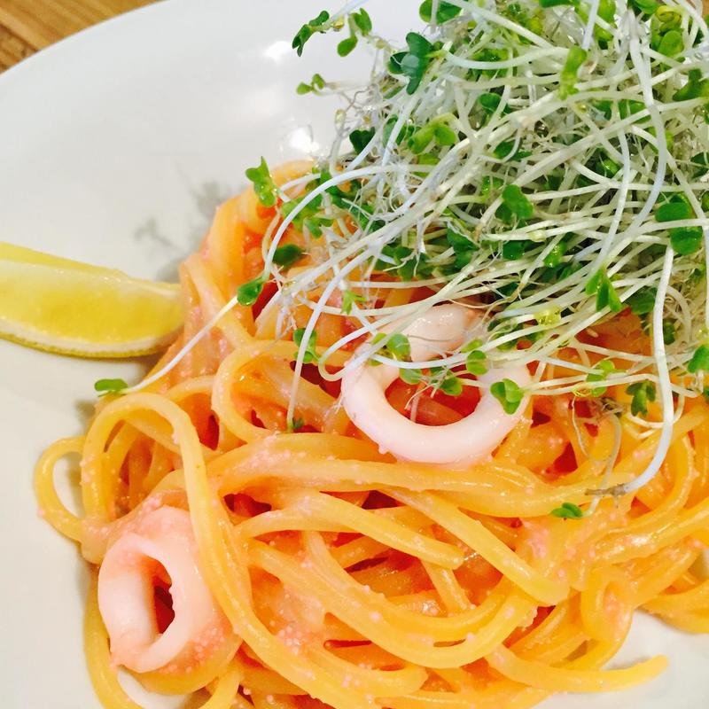 明太子とヤリイカのパスタ(Italian Kitchen VANSAN)