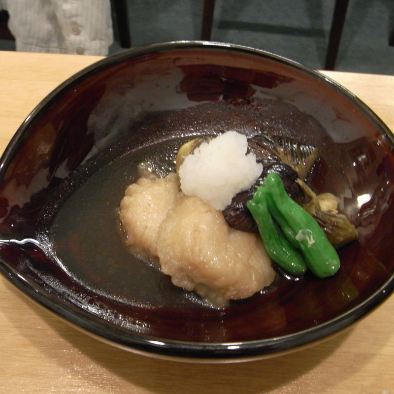 タラの衣揚げ　アサリとともに(やくみや )