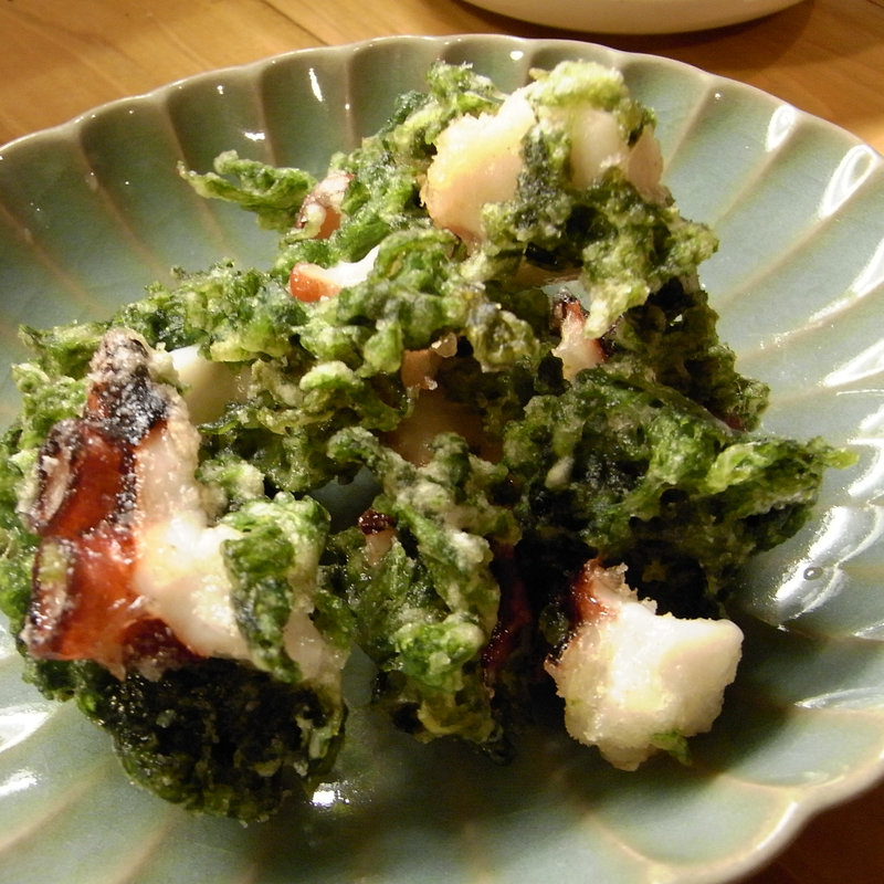 タラの青菜揚げ(やくみや )