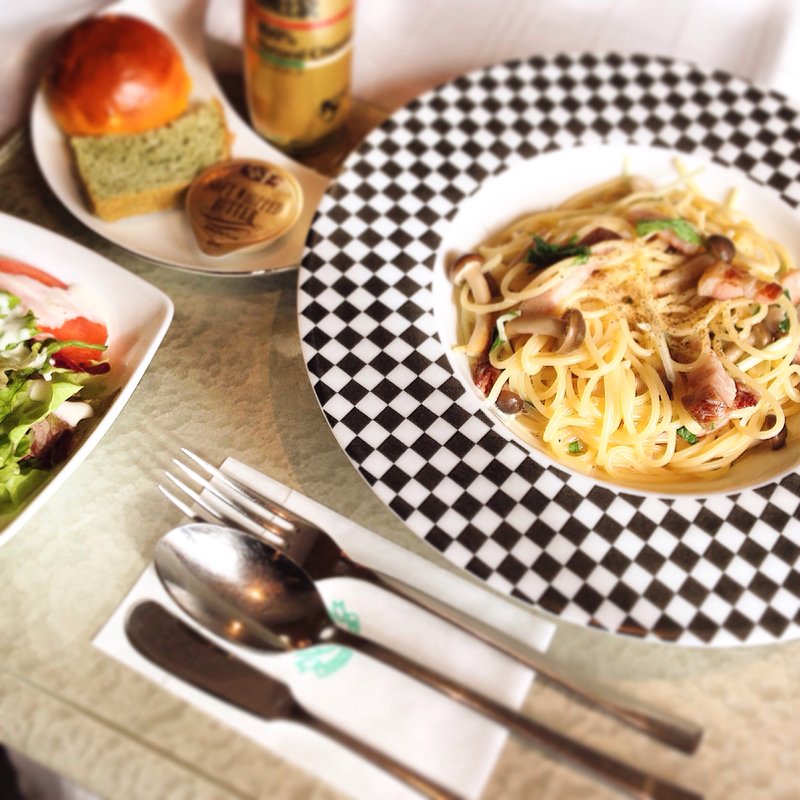 生ベーコンのカルボナーラ(関西空港ゴルフ倶楽部 )