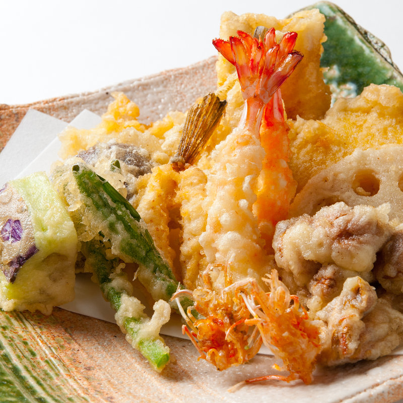 天麩羅の盛り合わせ(銀座天ぷらよしたけ)