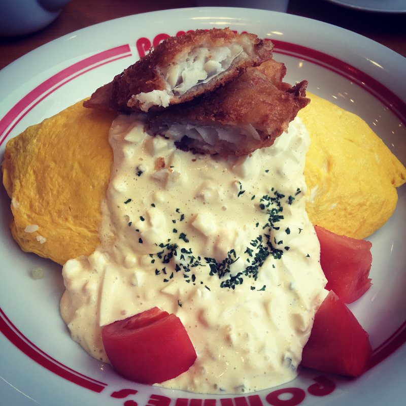 真鱈フライのタルタルソースオムライス(ポムの樹 モルティ郡山店 （ポムノキ）)