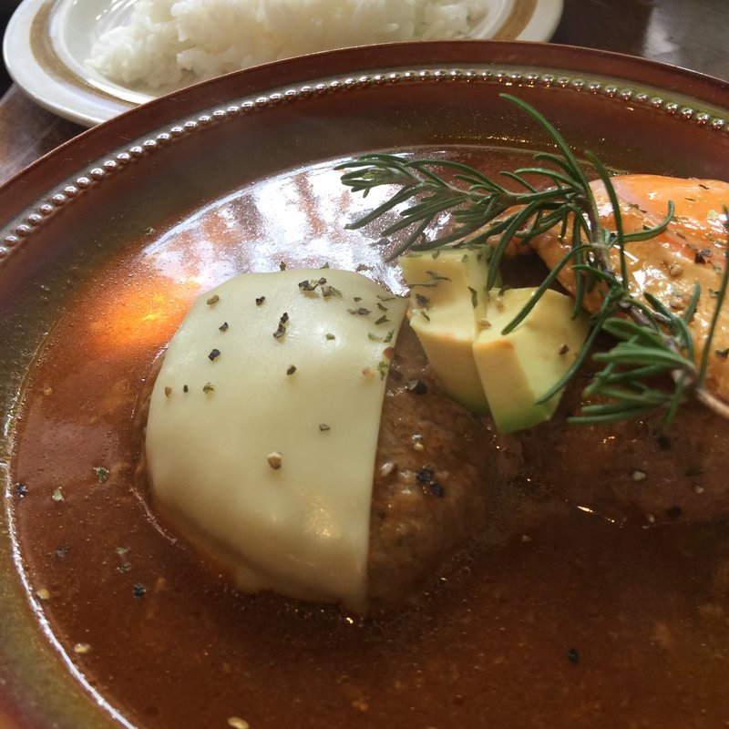 ハンバーグセット(秘密基地植物園 )