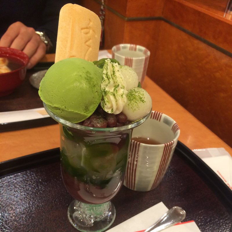 抹茶白玉パフェ(茶寮 帝塚山 季 阪急三番街店)