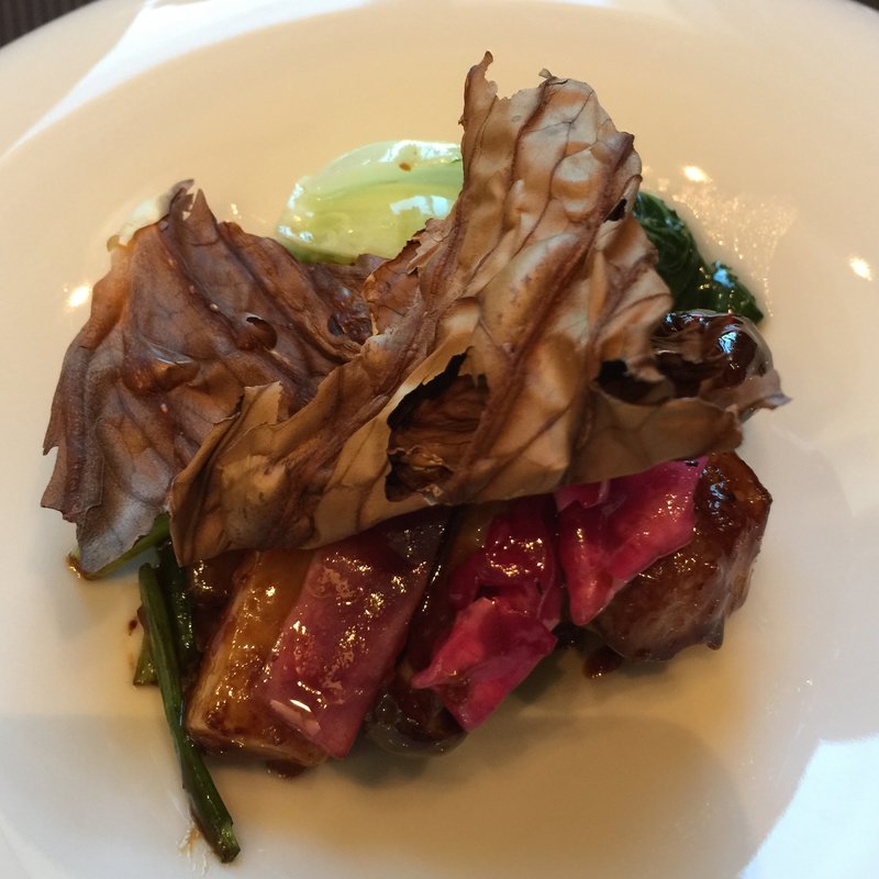 Stir-fried Beef Rib Roast with Black Beans Sauce and Red Wine Sauce/牛リブ肉の炒めもの 豆鼓ソースと赤ワインソース(mal D'amour)