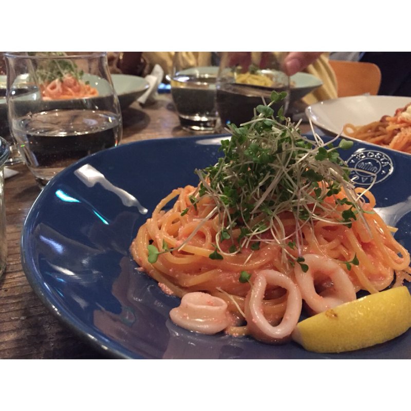 明太子とヤリイカのスパ(ビオディナミ)