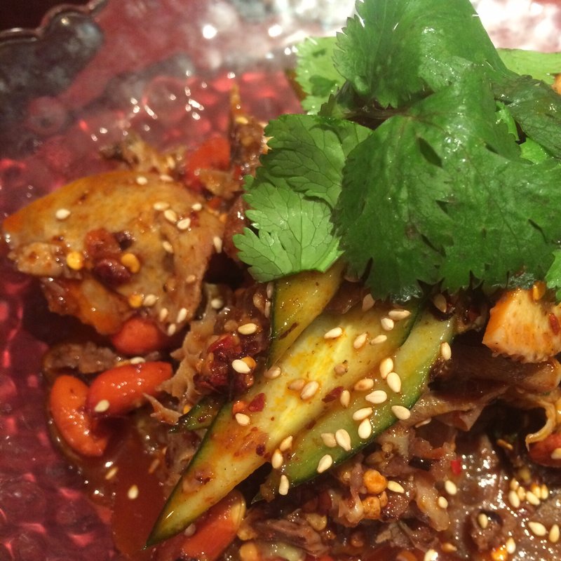 ハチノスと牛肉の辛味和え (湖南菜館)