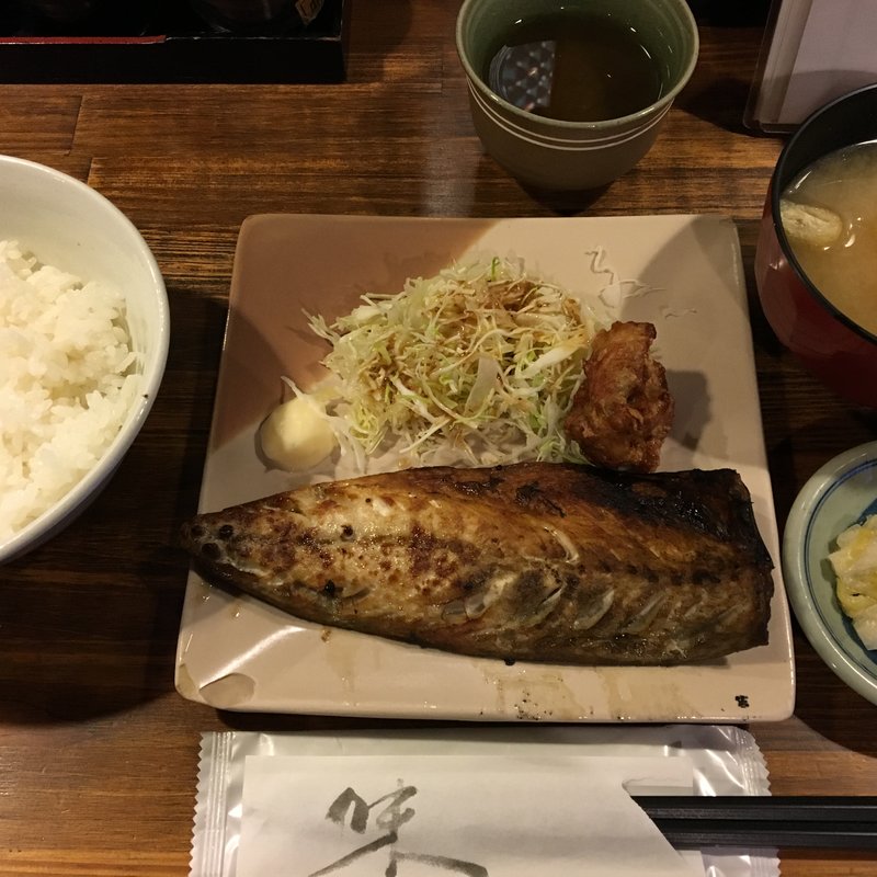 サバ塩焼き定食(瓢箪)