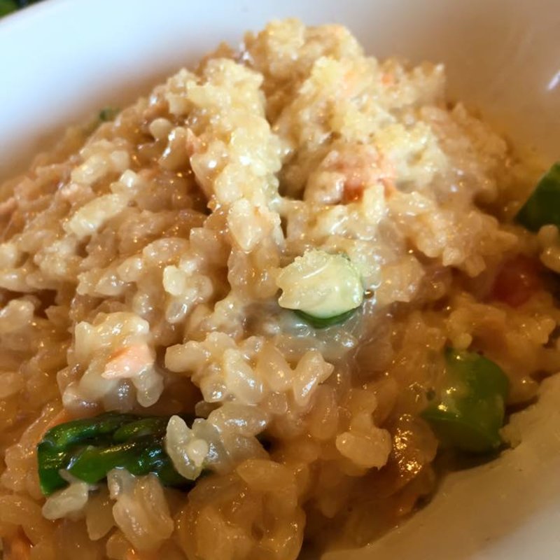 サーモンとアスパラクリームのリゾット(ラ・バンビーナ)