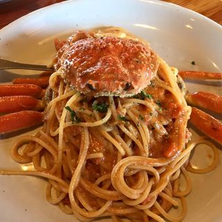 せいこがにのスパゲッティ トマトクリームソース(ラ・バンビーナ)