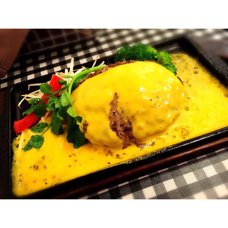 ハンバーグL 濃厚チーズフォンデュ Aセット(数寄屋バーグ)