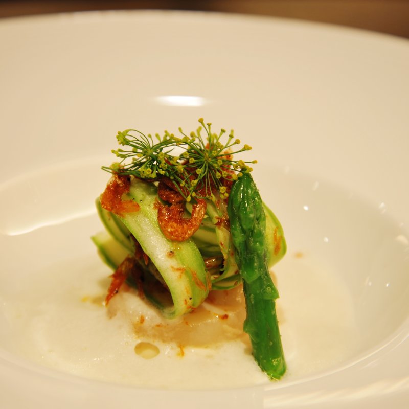 ホタテのグリル　クリーム仕立て(a la louche -ア・ラ・ルーシュ-)