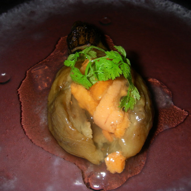 ウニと茄子のジュレ(アクサングラーブ・ル・ソレイユ)