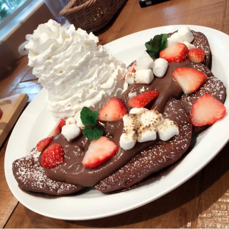 バレンタイン限定パンケーキ(Eggs 'n Things 心斎橋店)