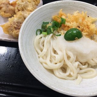 冷し鶏天おろし醤油うどん(おにやんま 新橋店)