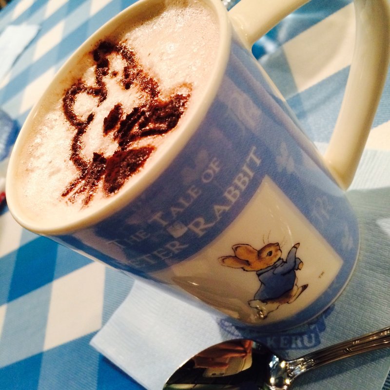 ホットチョコレート(ピーターラビットガーデンカフェ 自由が丘)