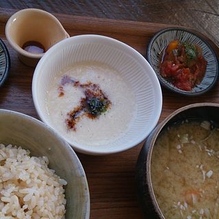 本日のランチ　とろろごはん＆鶏肉と大根の豆乳酒粕煮(カフェこたつ （Cafe Cotatsu）)