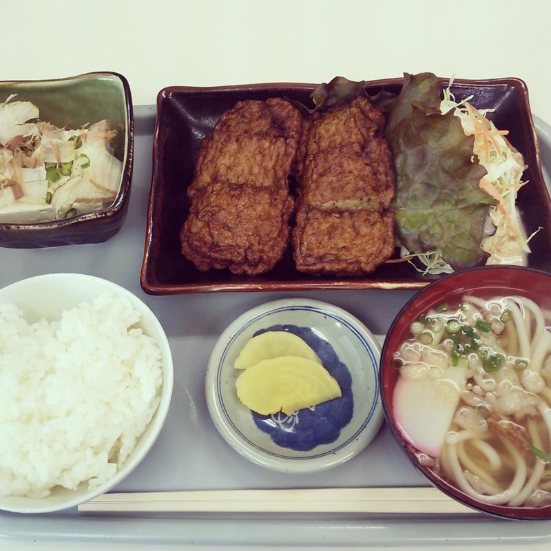 じゃこ天定食(お好み焼き まきちゃん)