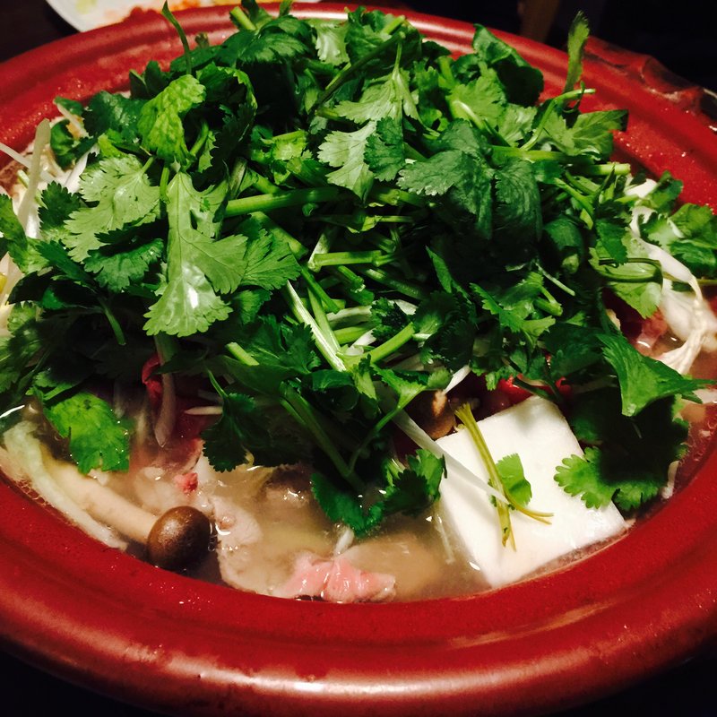 ラムしゃぶ (後) パクチー載せ(ラム&パクチー Salad days)