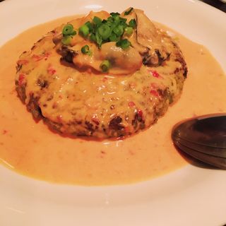 牡蠣と春菊の焼きリゾット(本田飲食堂 （ホンダインショクドウ）)