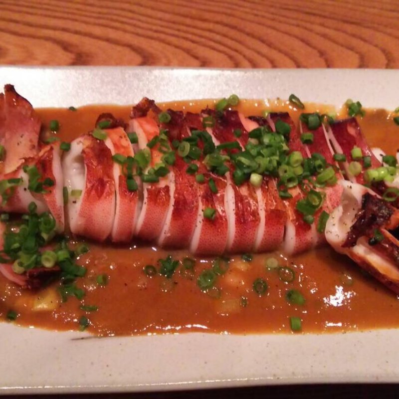 スルメイカのワタ焼(渋三魚金)