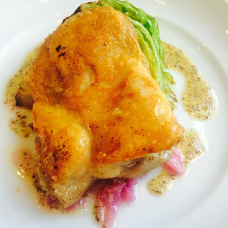 鶏もも肉のコンフィ粒マスタードソース(GREEN GRILL)