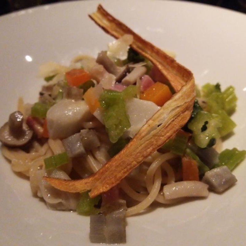 葉ごぼうと季節のお野菜のカムット(アナスティア[銀座 イタリアン,おすすめ,人気,ワイン,ディナー,デート,旬の食材,東銀座])