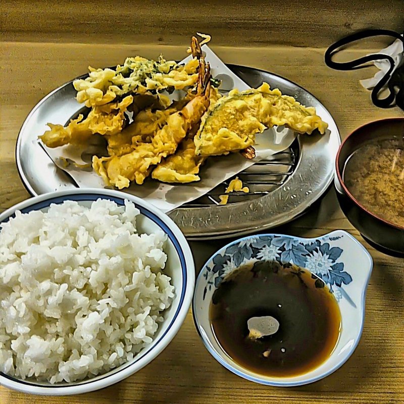 天ぷら定食（汁付）
