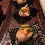 ウニとホタテの磯辺焼き(炬屋 本店 （カガリヤ）)