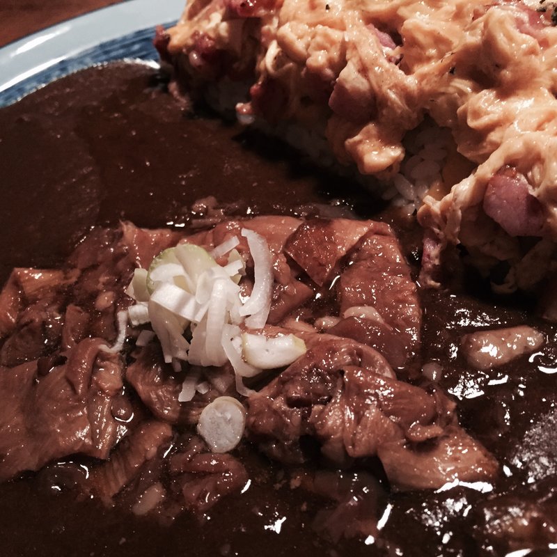 オムベーコンカレー(もうやんカレー 利瓶具 十二社店 （モウヤンカレー・リビング）)