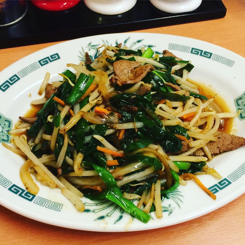 ニラレバ 単品(日高屋 新橋駅前店)