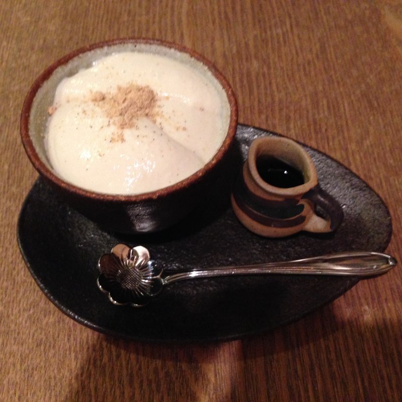 豆乳プリン 黒蜜かけ(玄米カフェ実身美sangmiサンミ梅田店)