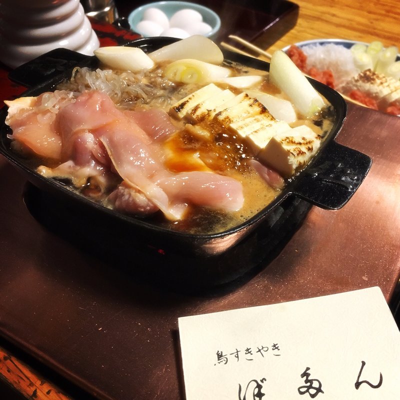 鳥すき焼き（ご飯、果物付）(ぼたん)